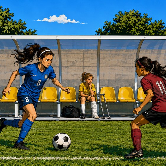 Visualisierung von Kindern und Jugendlichen beim Fußball spielen