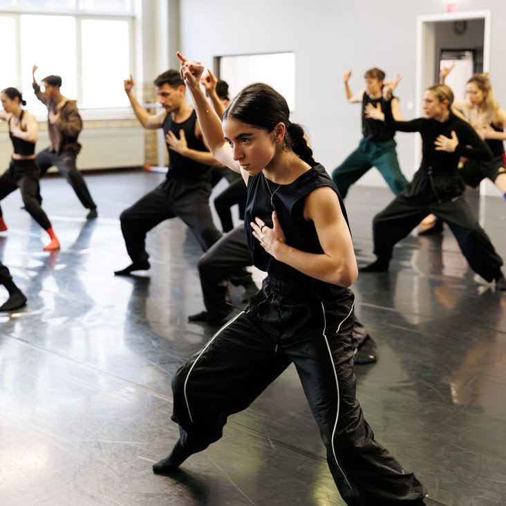 Gauthier Dance bei den Proben mit Barak Marshall