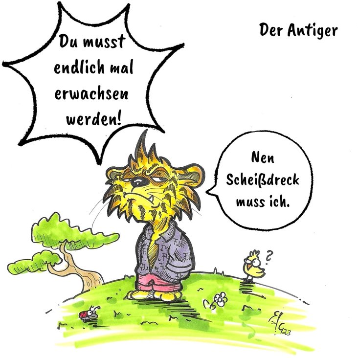 Eine Zeichnung des Künstlers.