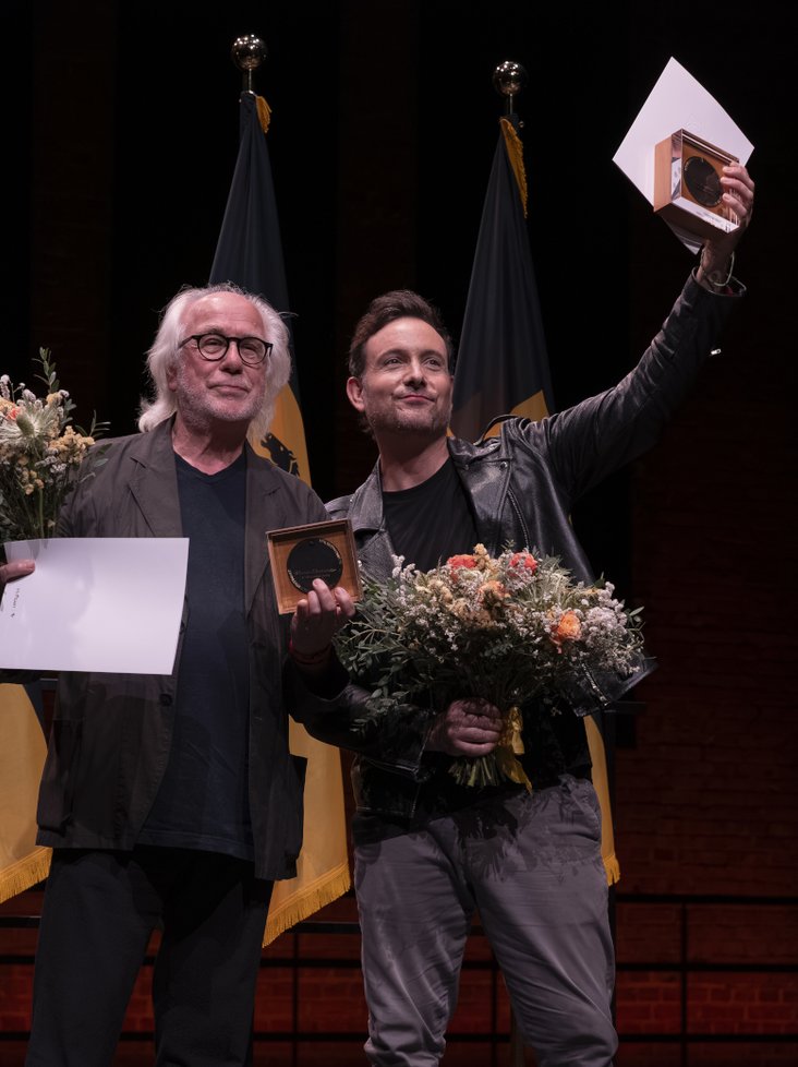 Werner Schretzmeier und Eric Gauthier bei der Verleihung der Bürgermedaille der Stadt Stuttgart