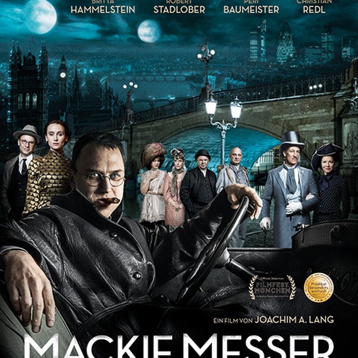 Plakatmotiv von Joachim A. Langs Film "Mackie Messer - Brechts Dreigroschenfilm"