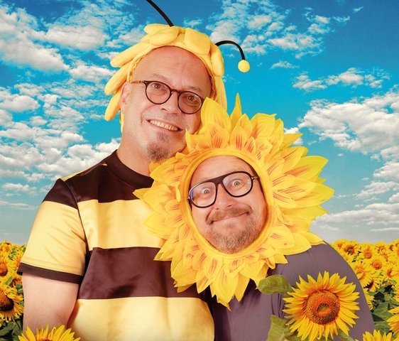 Die beiden Künstler von Mundstuhl im Kostüm