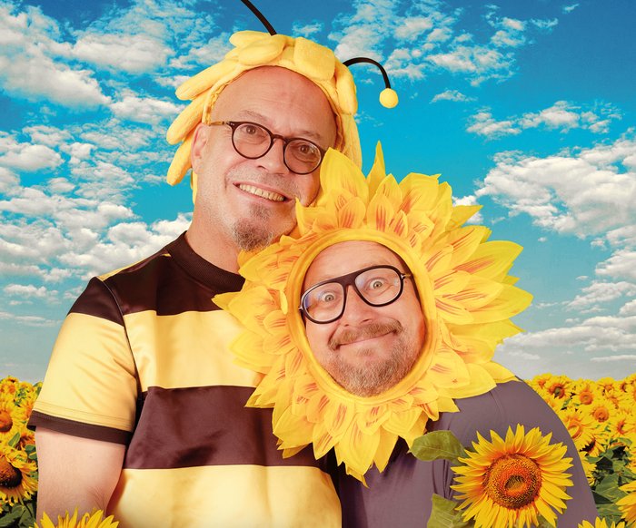 Die beiden Künstler von Mundstuhl im Kostüm