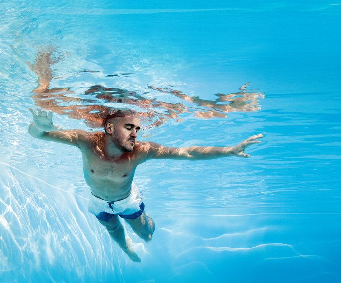 Christoph Spangenberg im Wasser