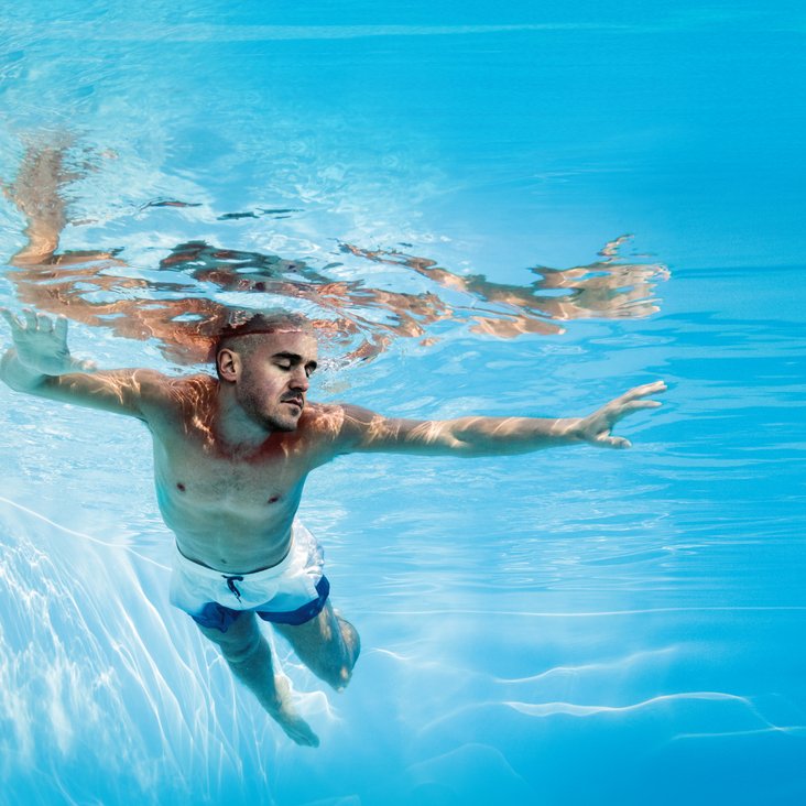Christoph Spangenberg im Wasser