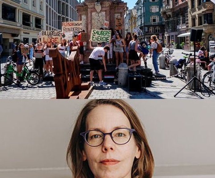 Foto oben: Fridays For Future Aktivist:innen
Foto unten: Portraitfoto Anne Brorhilker