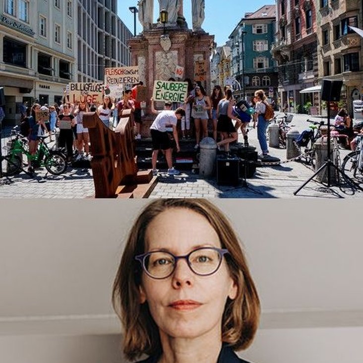 Foto oben: Fridays For Future Aktivist:innen
Foto unten: Portraitfoto Anne Brorhilker