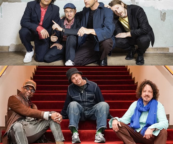 Collage aus zwei Bandfotos